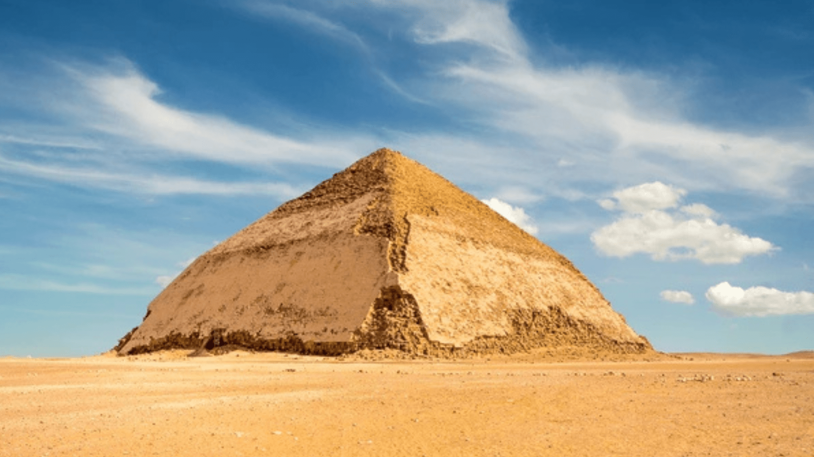 Bent Pyramid at Dahshur illustrating the development of pyramid construction