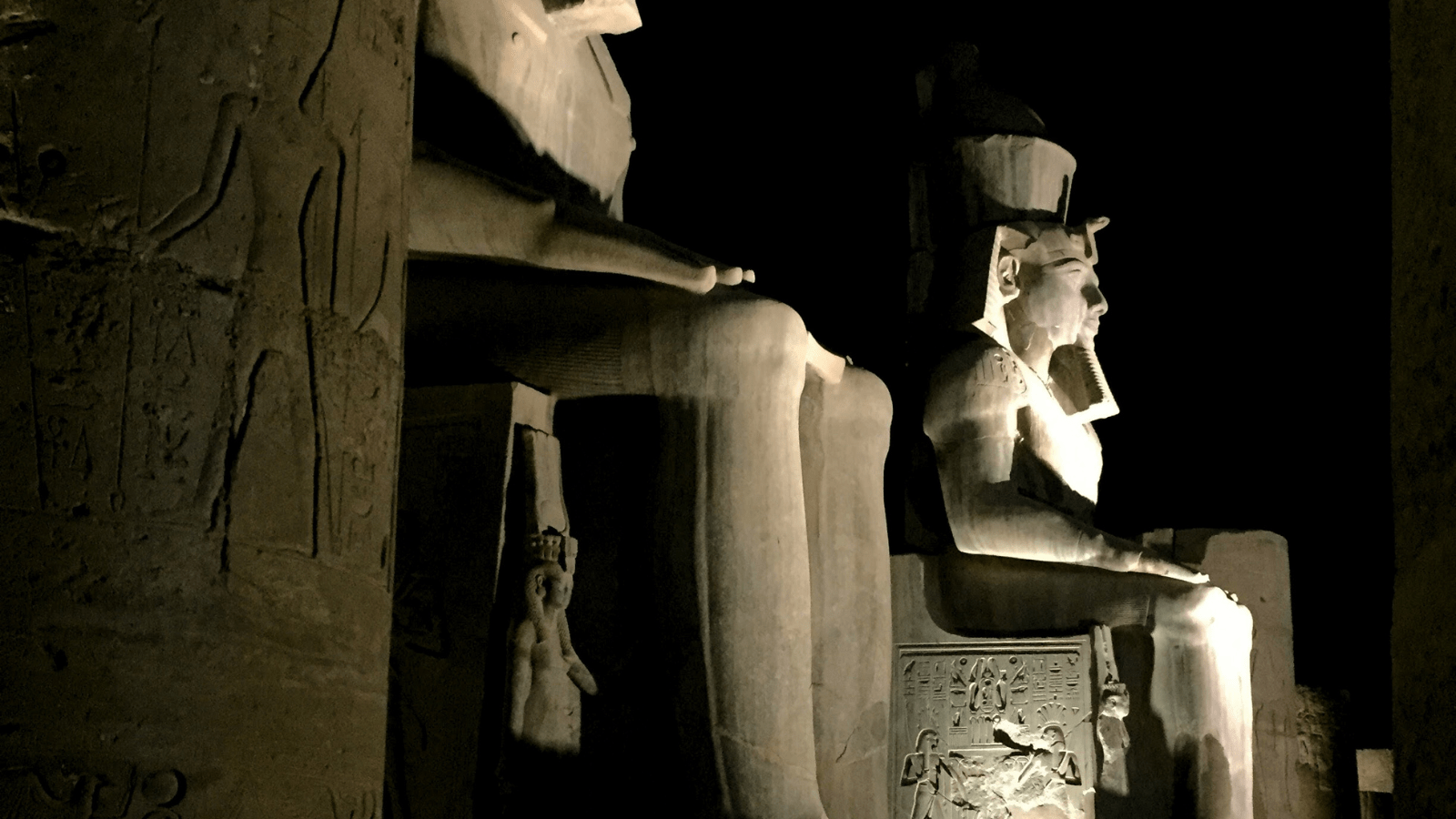 Evening Sound and Light Show finale at Karnak Temple in Luxor