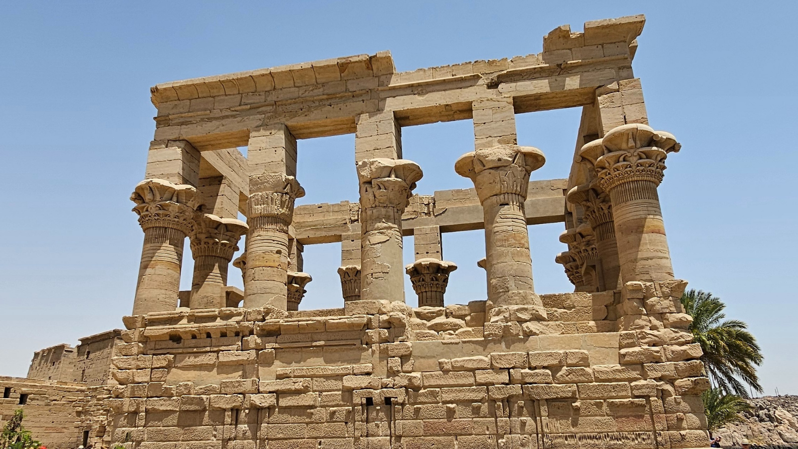 Kiosk of Qertassi with Hathor-headed columns beside Lake Nasser