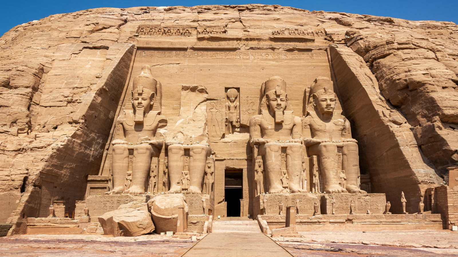 Abu Simbel temples of Ramesses II near Aswan and Lake Nasser