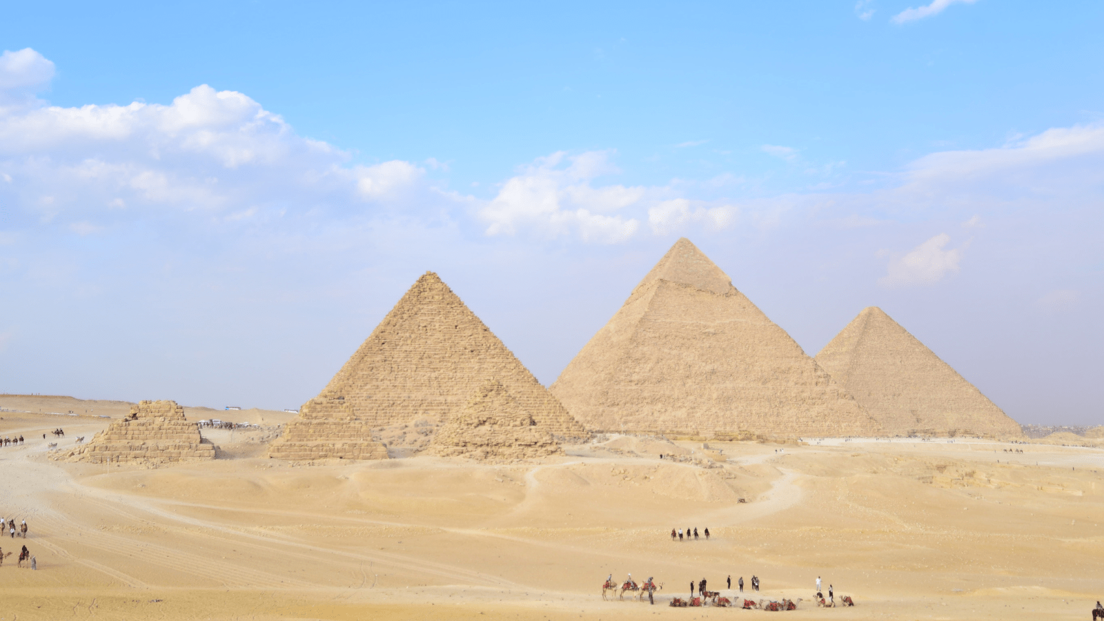 Egypt's iconic wonder: the Pyramids of Giza and the Sphinx . banner
