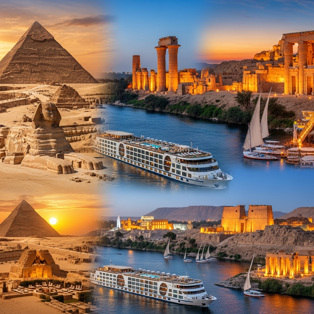 Egypt tour packages with pyramids Nile cruise and Luxor temples