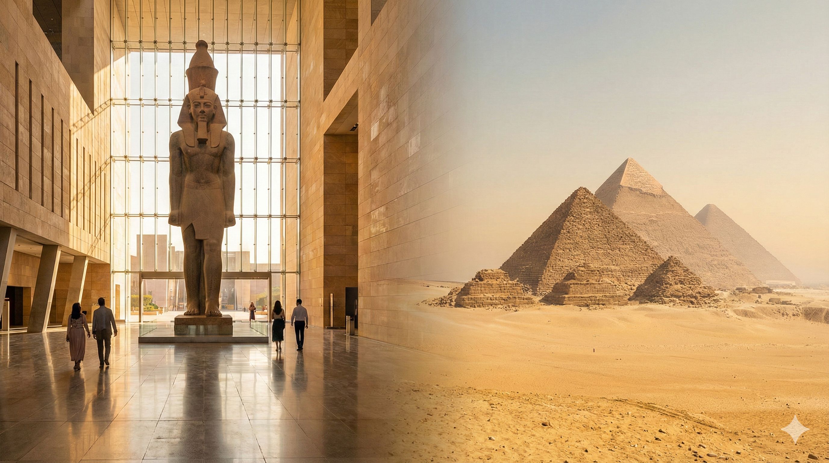 The Grand Egyptian Museum & the Pyramids day tour.