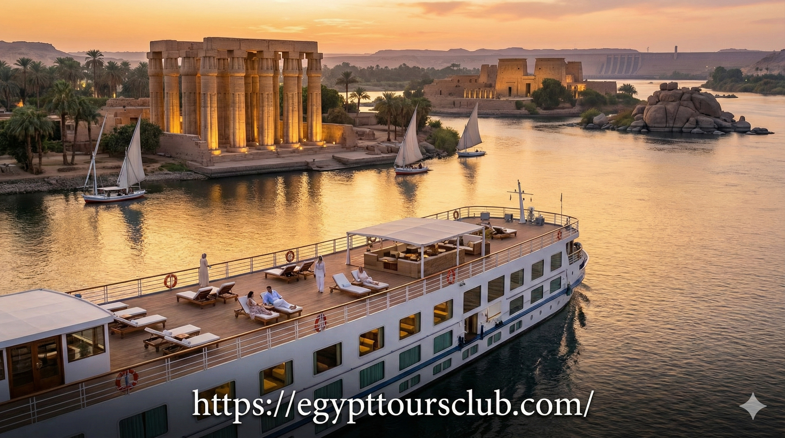 5 Days Nile Cruise from Luxor to Aswan.