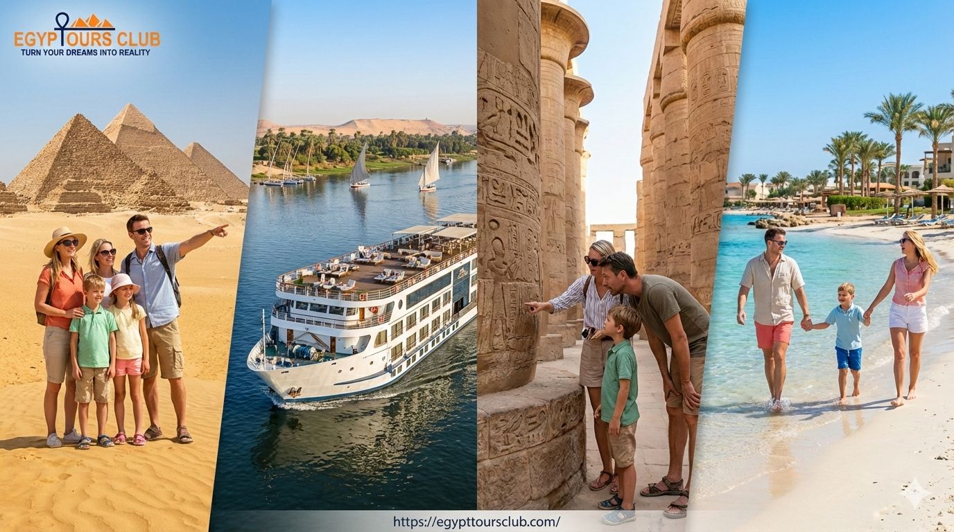 Family enjoying Cairo · Giza · Red Sea during 5-Day Egypt Family Tour: Cairo, Giza Pyramids & Red Sea