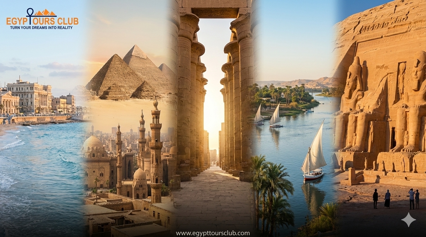 Pacchetto di viaggio di sei giorni dal Nord al Sud dell'Egitto.