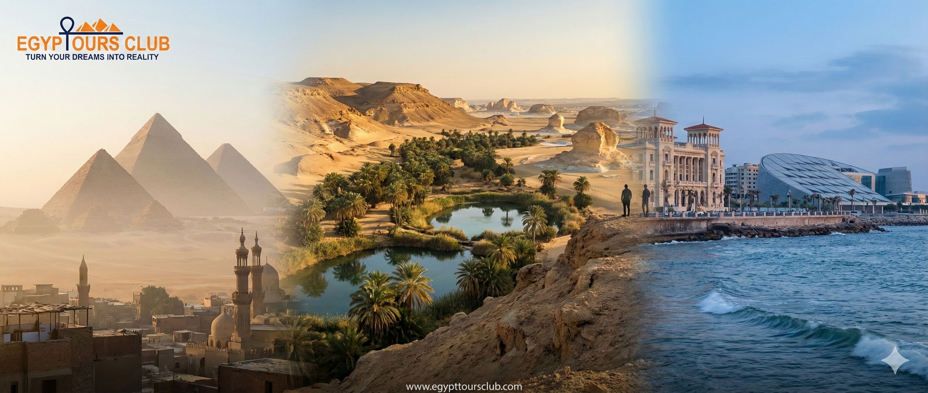 6 Day Egypt Tour Package | Cairo, Bahariya Oasis, White Desert & Alexandria