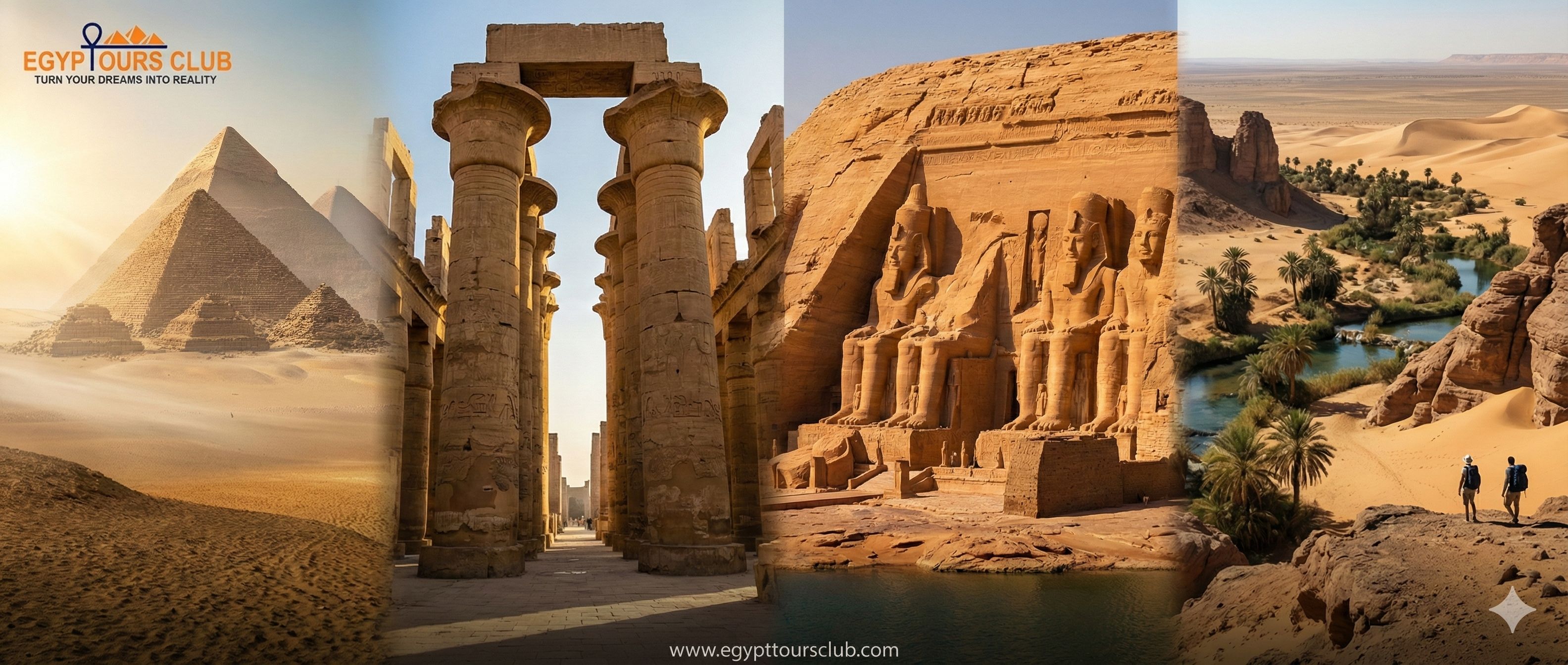 Egypt adventure package, Cairo, Luxor, Abu Simbel and the oasis.