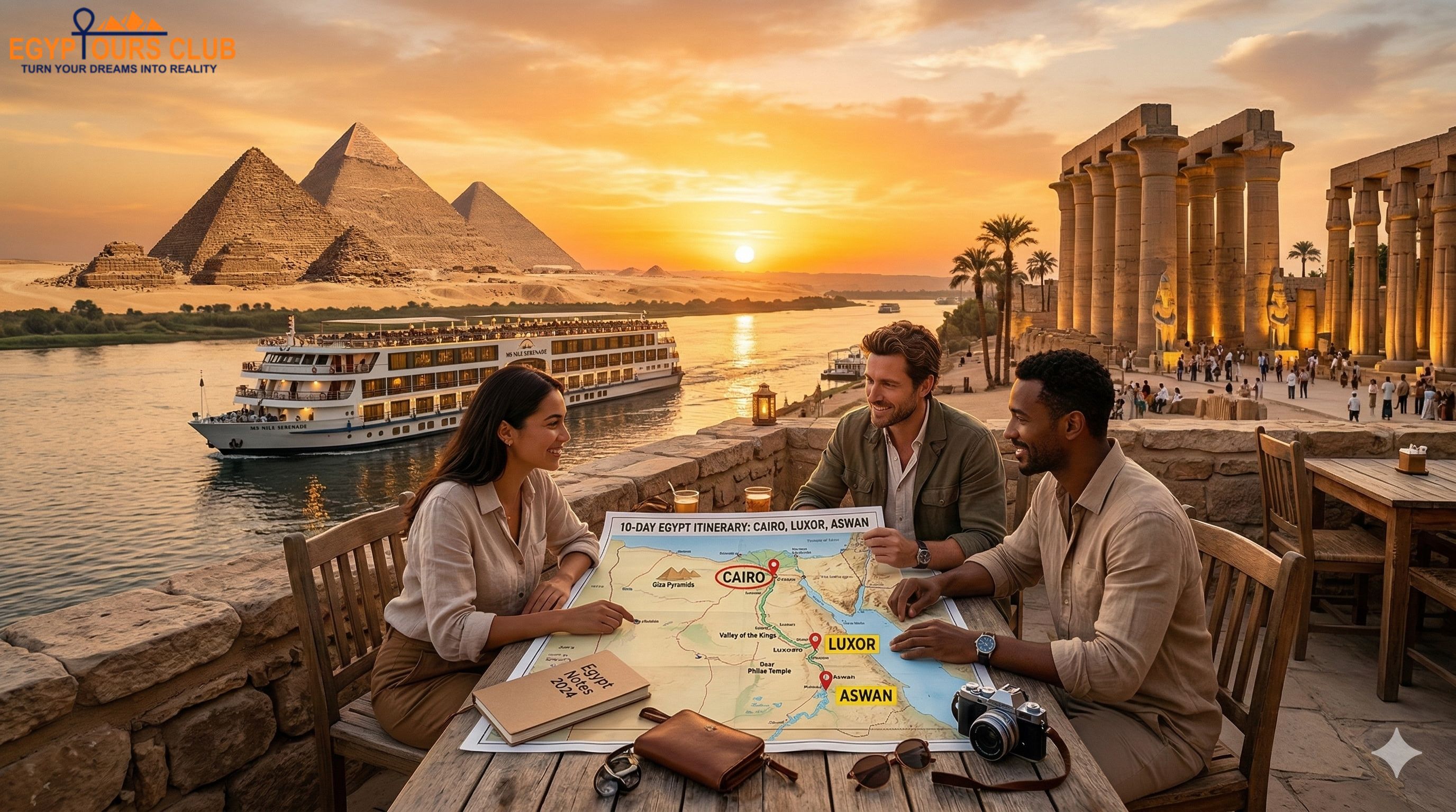 Best 10 Day Egypt Itinerary: Cairo, Luxor, Aswan & Nile Cruise Guide . banner