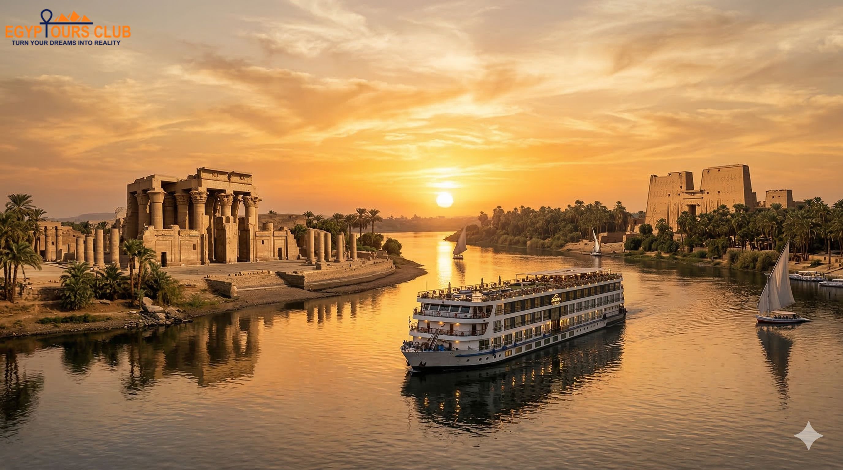 Nile Cruise from Aswan to Luxor: Temples, History, and the Magic of the Nile . banner