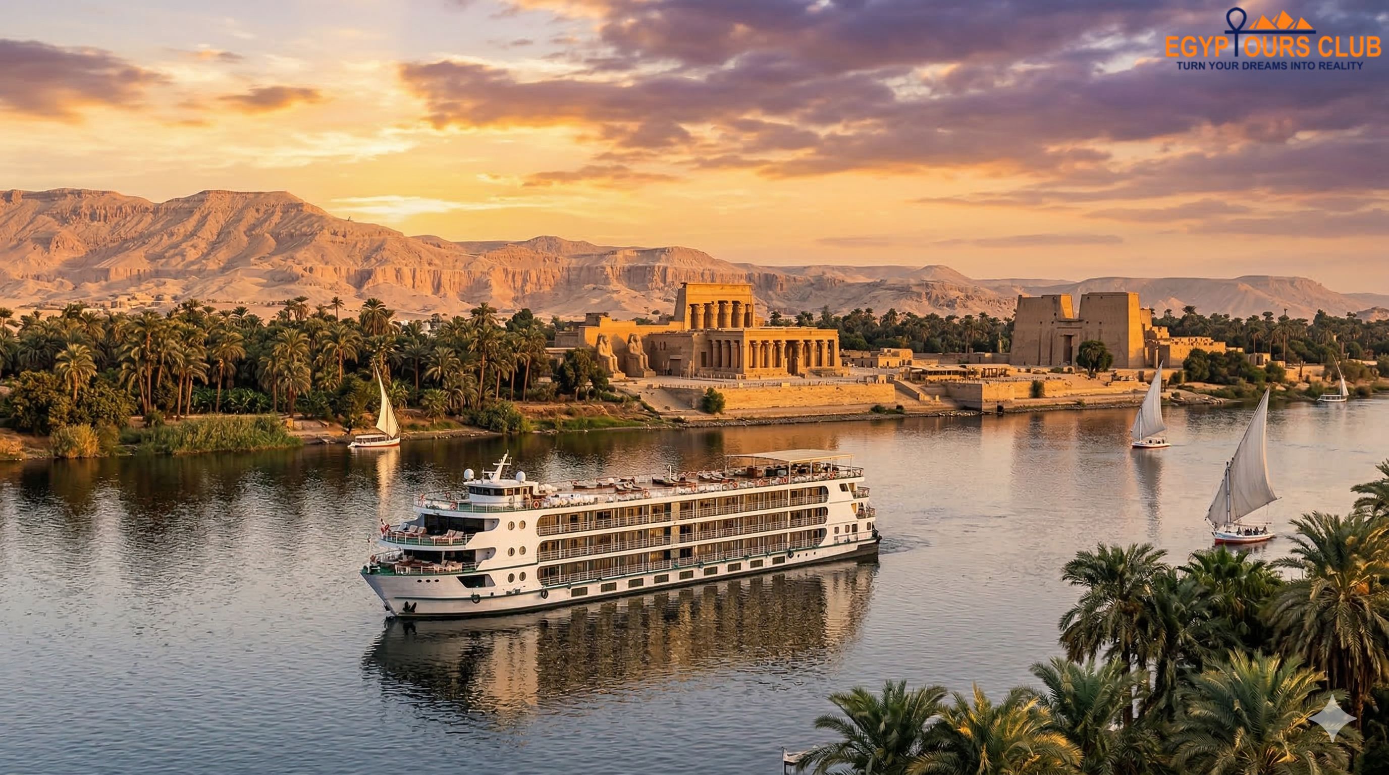 Complete Guide to a Nile Cruise from Aswan to Luxor: Temples, History, and Scenic Sailing . banner