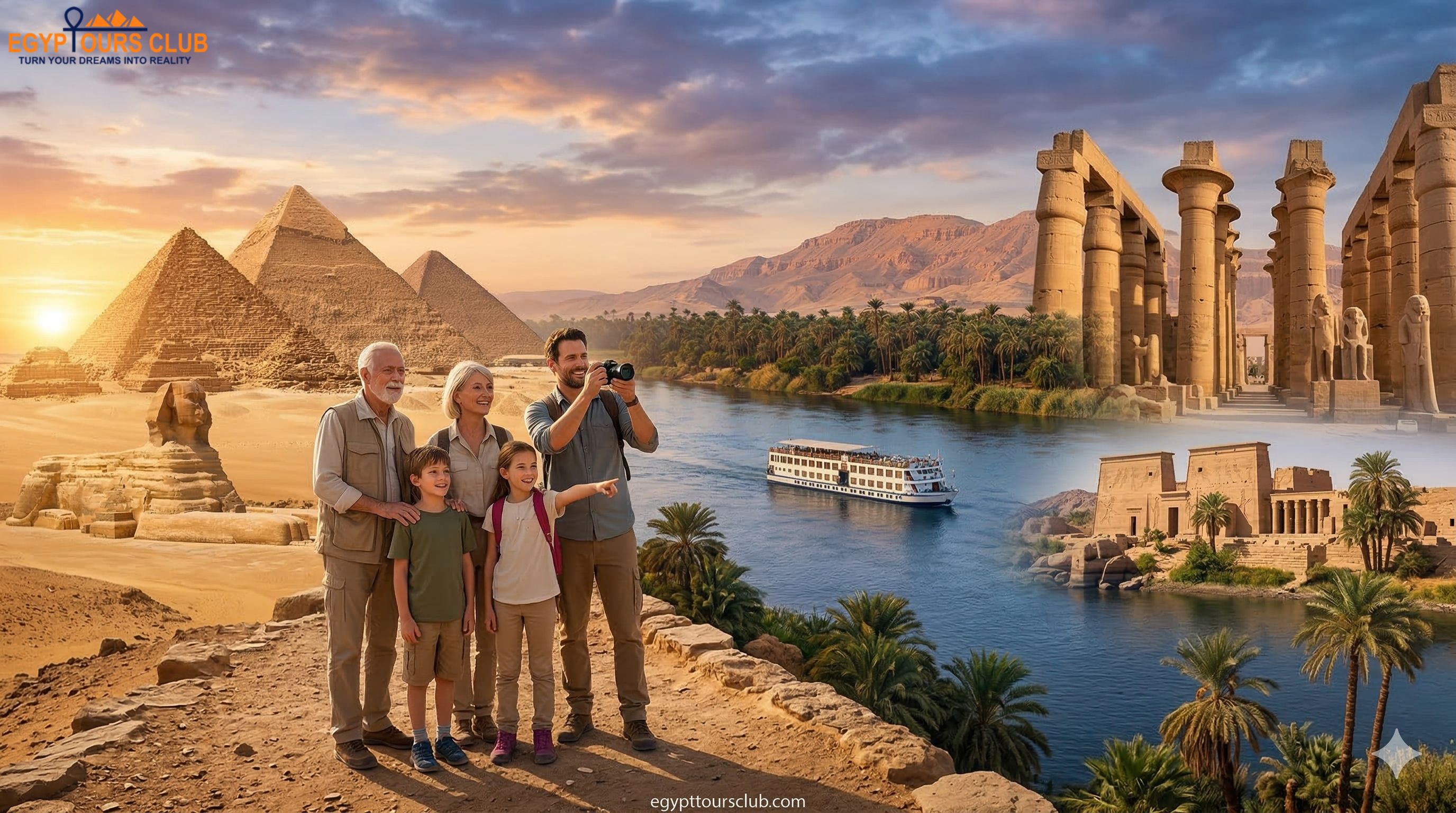 Family enjoying Cairo · Nile Cruise · Aswan · Luxor during 7-Day Egypt Family Tour: Cairo, Nile Cruise, Aswan & Luxor