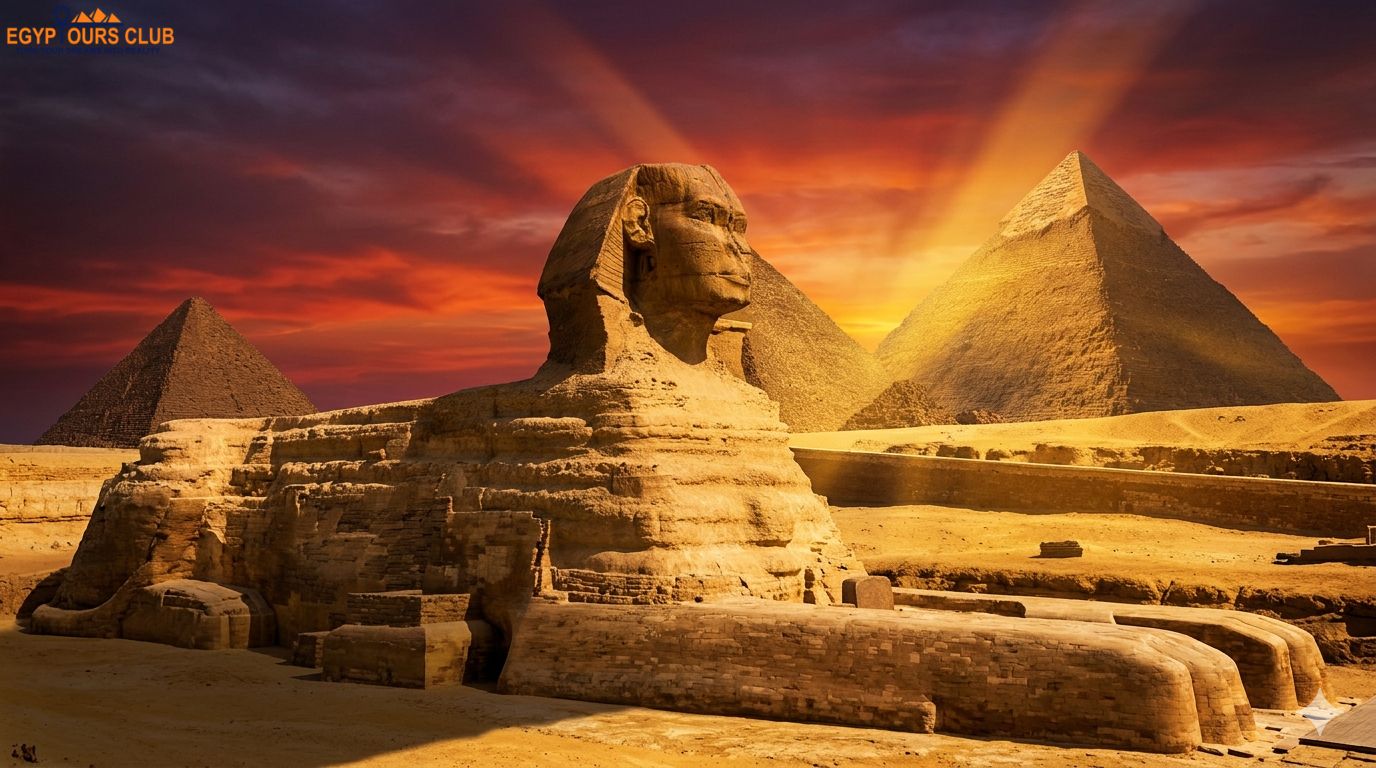 Egypt's iconic wonder: the Pyramids of Giza and the Sphinx . banner
