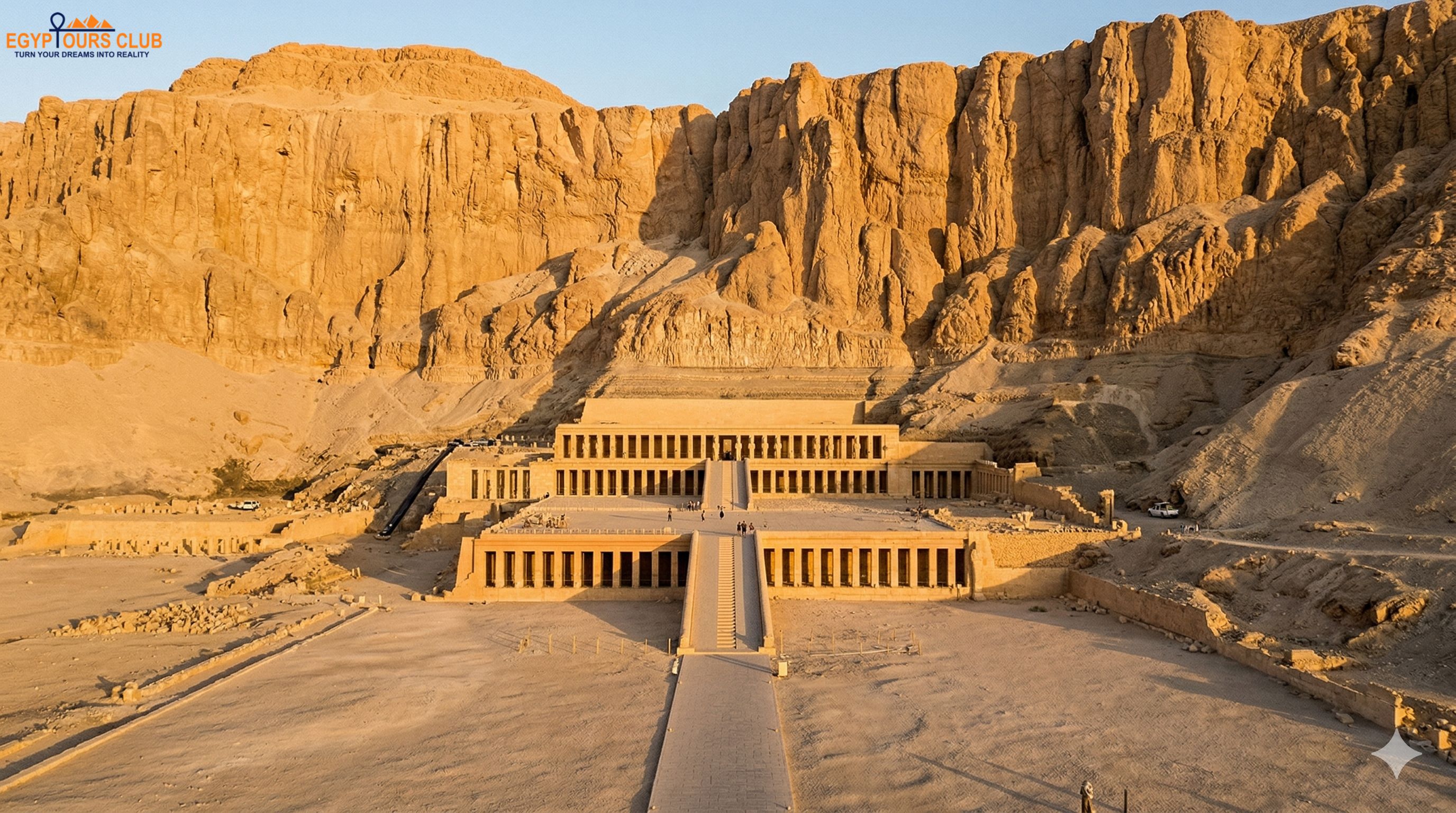 Hatshepsut Temple at Deir el-Bahari terraced architecture in Luxor West Bank