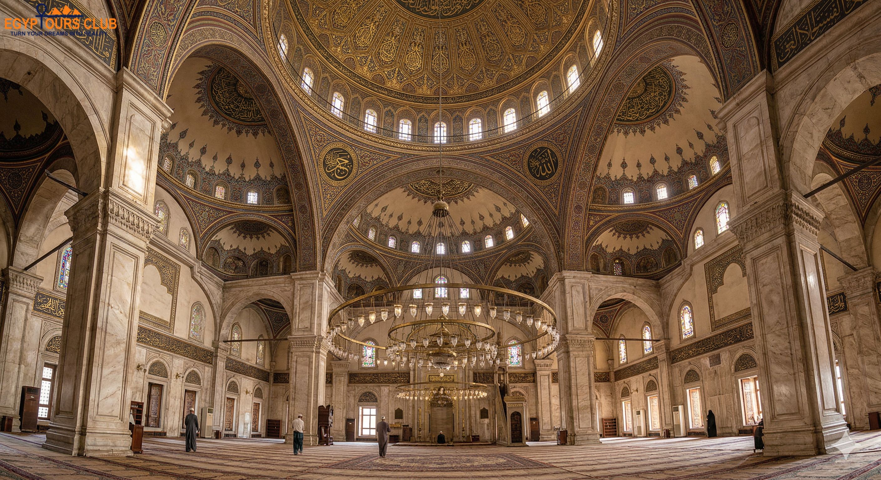 Islamic Cairo mosque architecture near Khan El Khalili