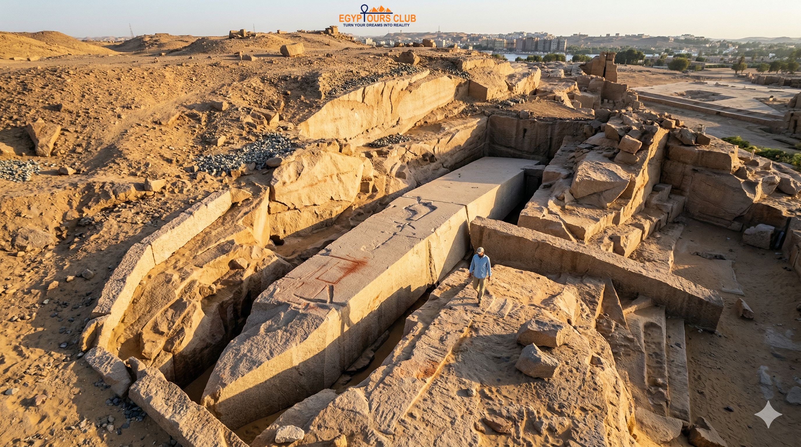 Unfinished Obelisk in Aswan ancient granite quarry