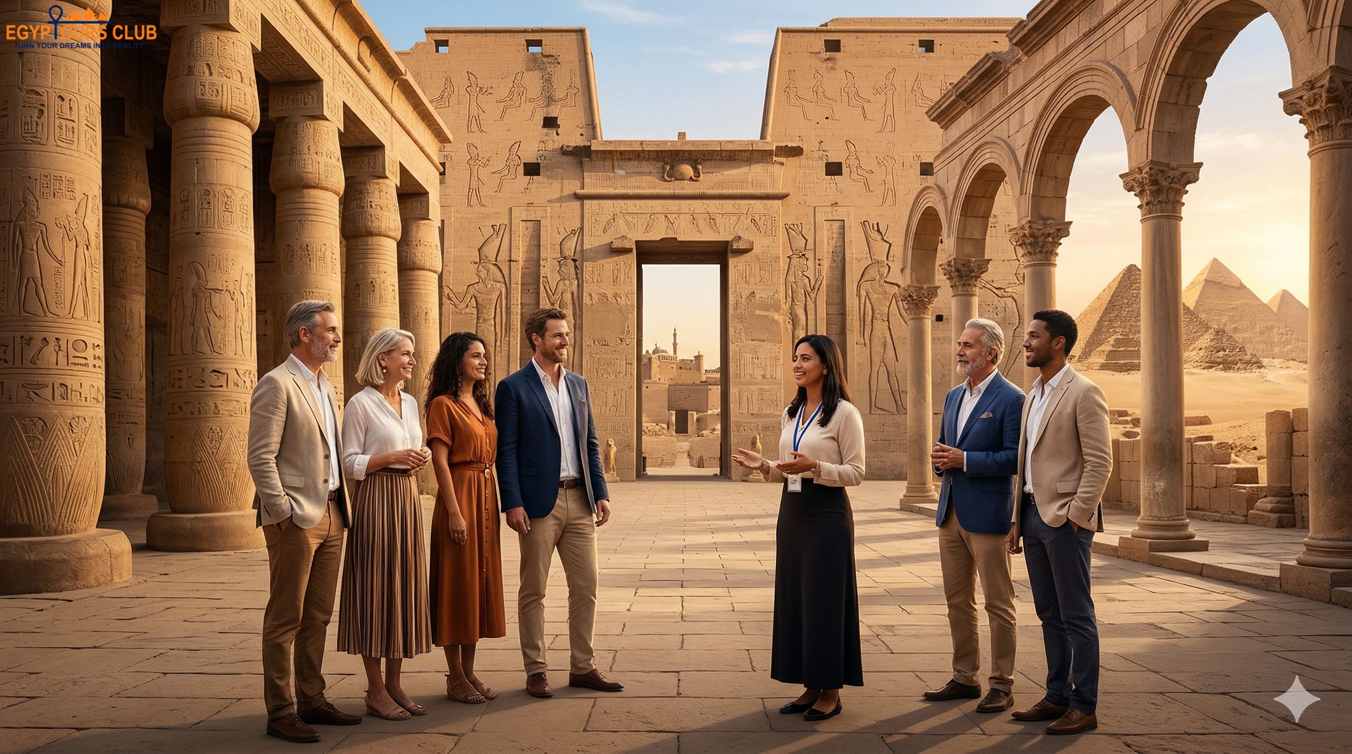 Clubs associations and larger groups exploring Egypt on an organized cultural journey