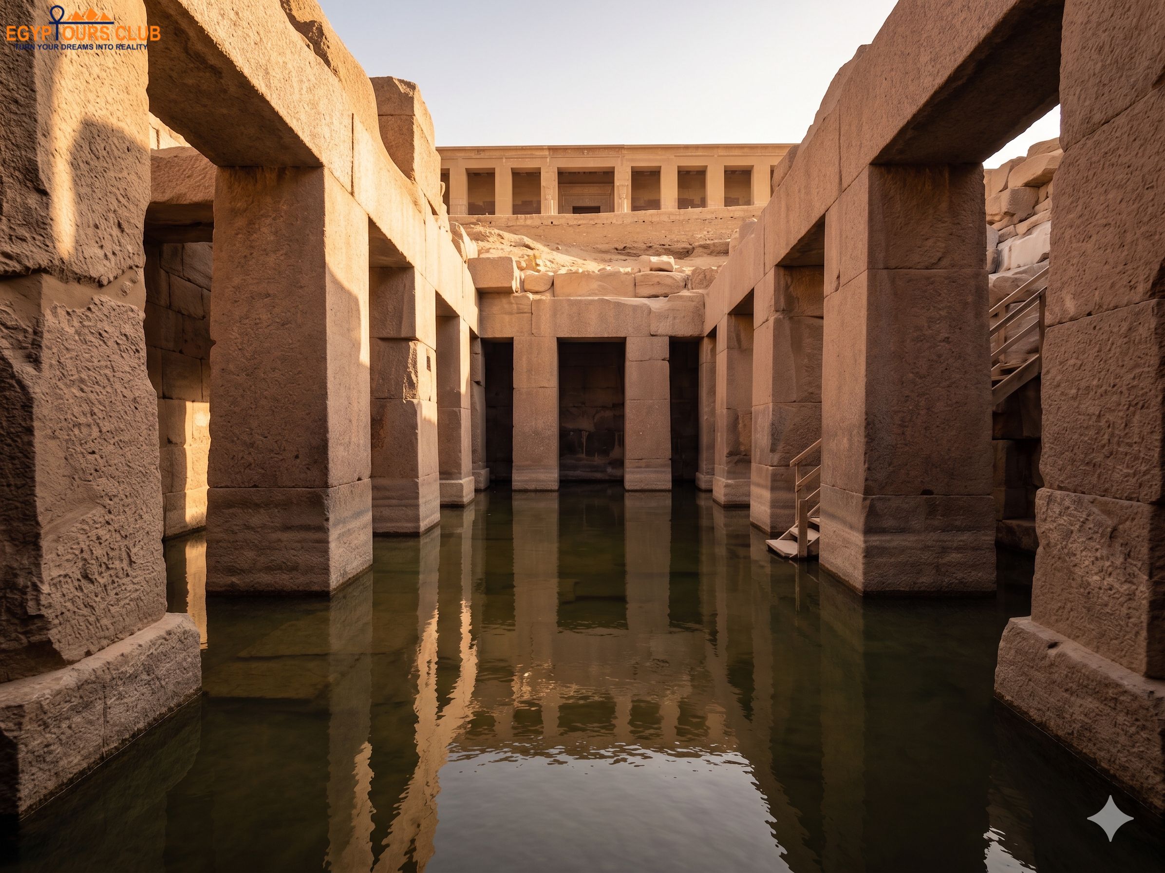Osireion Abydos related sacred monument near Senusret III tomb route