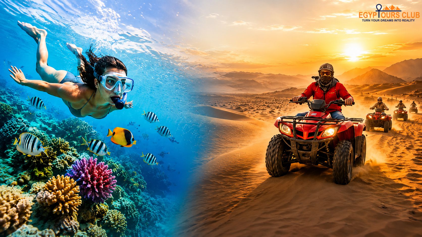 Hurghada Snorkeling and Desert Safari Tour