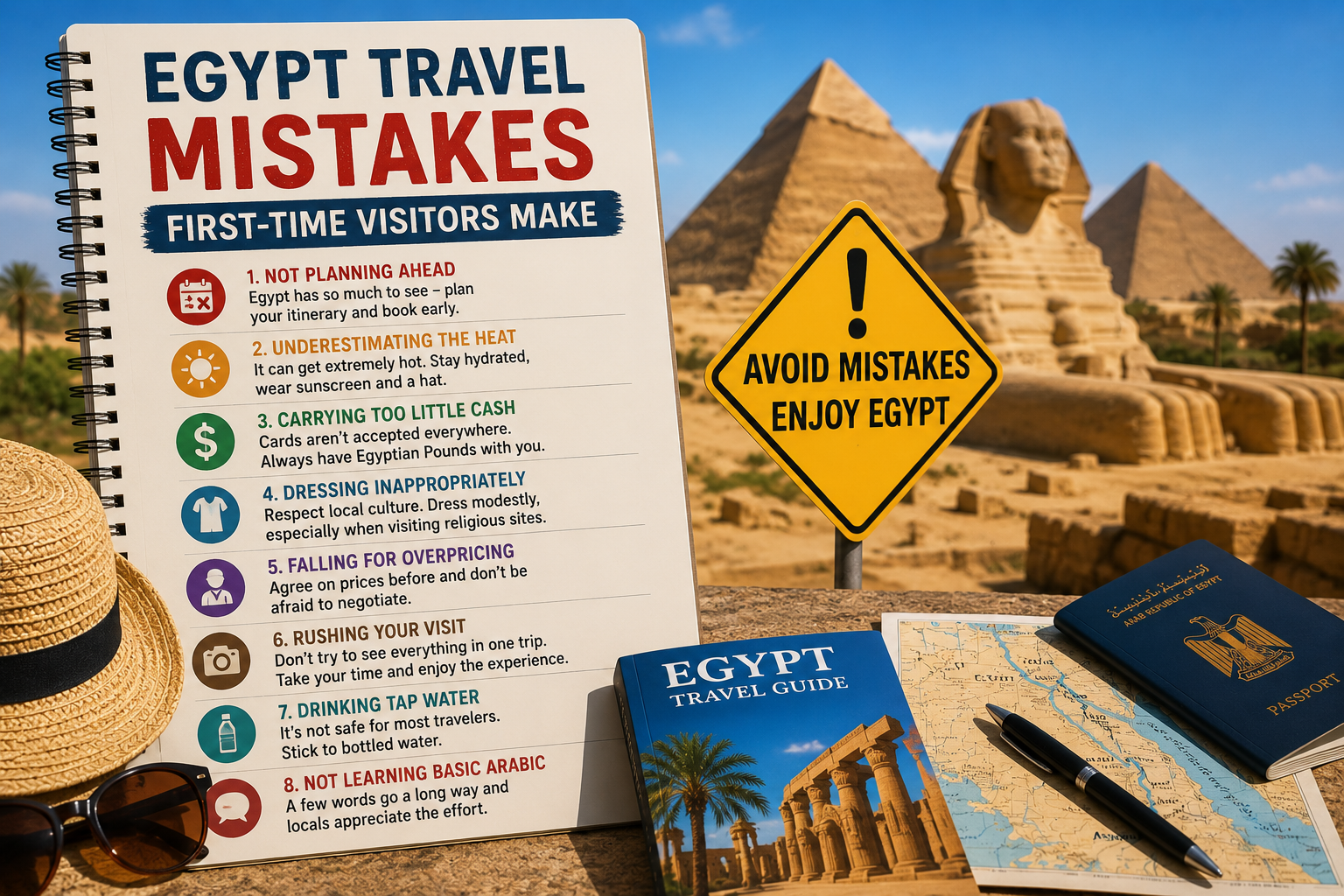 Errores comunes que cometen quienes visitan Egipto por primera vez. . banner