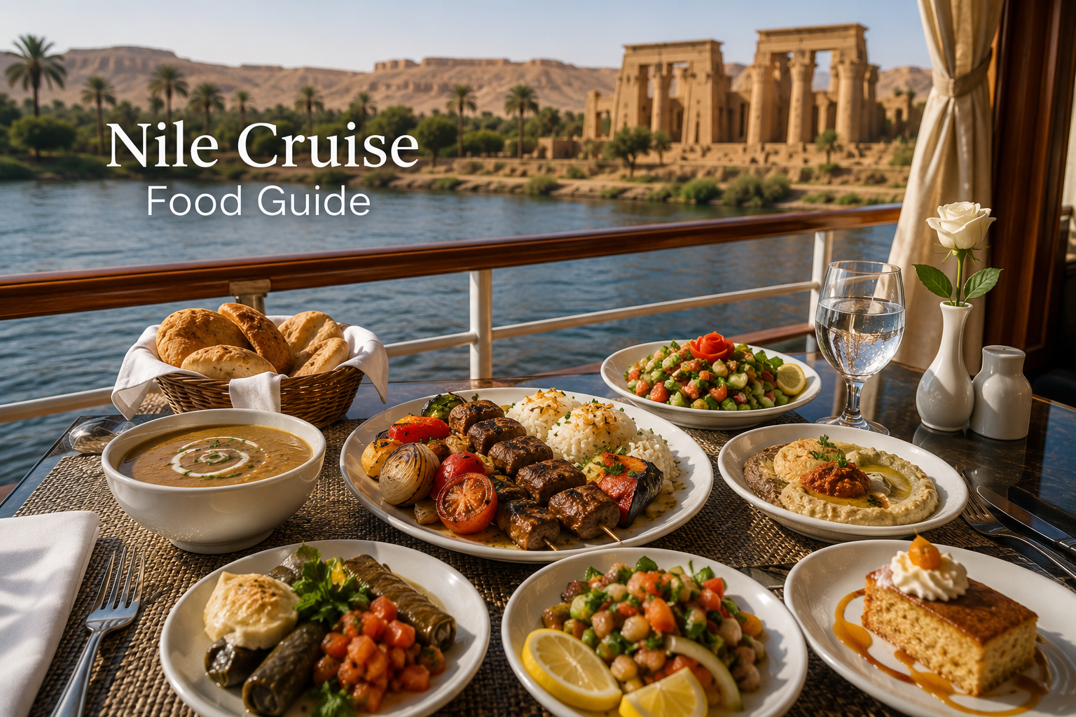 Guía de la Comida en un Crucero por el Nilo: Qué Esperar Durante tu Viaje por Egipto