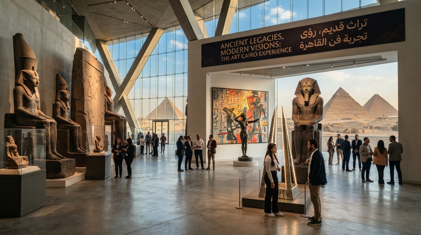 Antiche Eredità, Visioni Moderne: L'Esperienza di Lusso di Art Cairo al Grand Egyptian Museum . banner