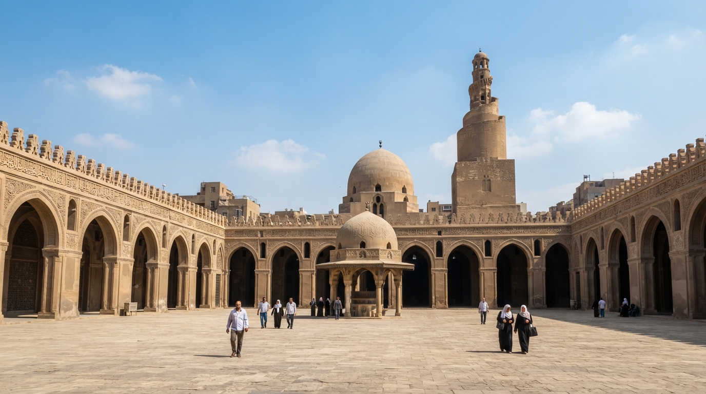 Mosque of Ibn Tulun Cairo . banner