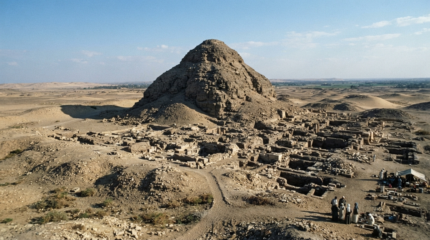 Hawara Pyramid, Egypt . banner