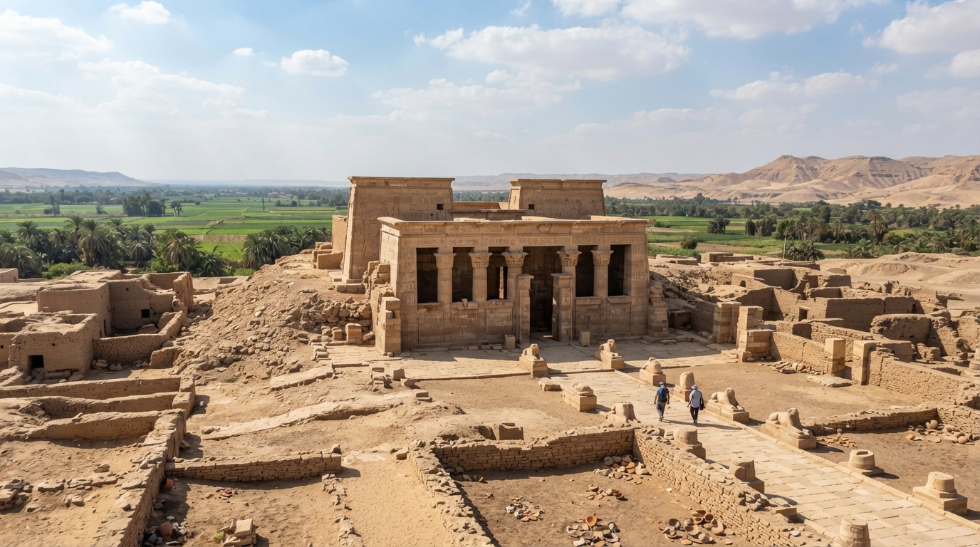 Medinet Madi (Narmouthis), Egypt . banner