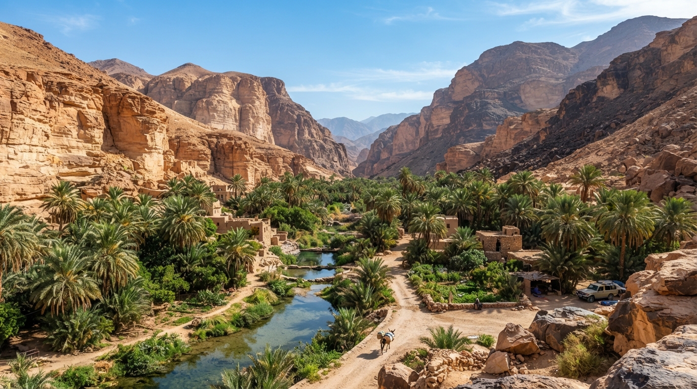 Ain Khudra Oasis Egypt . banner