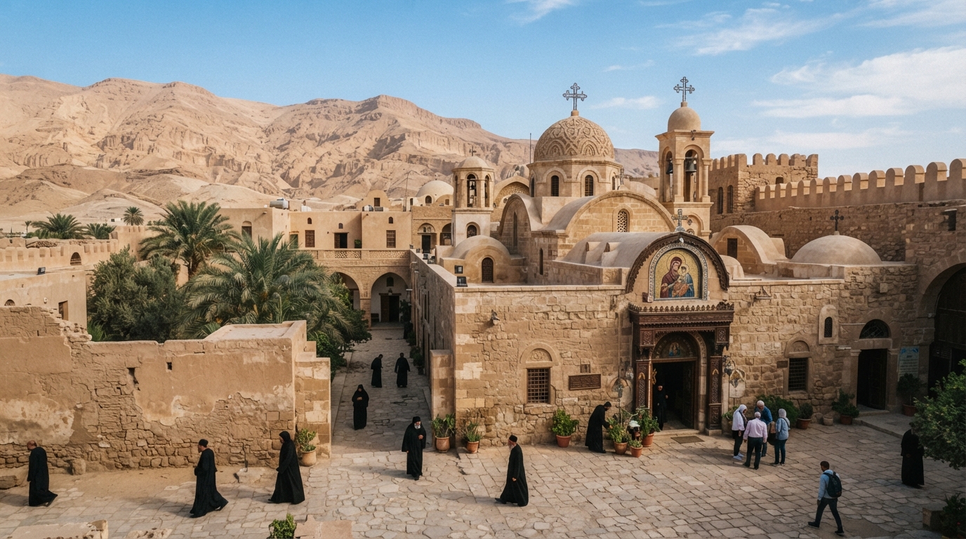 Al-Muharraq Monastery . banner