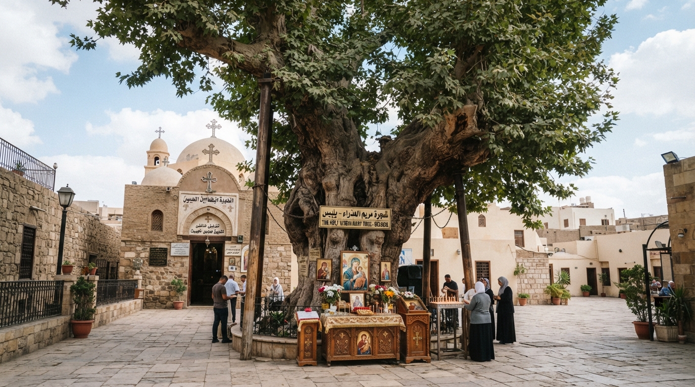 Belbeis Virgin Mary Tree | Holy Family Trail Guide . banner