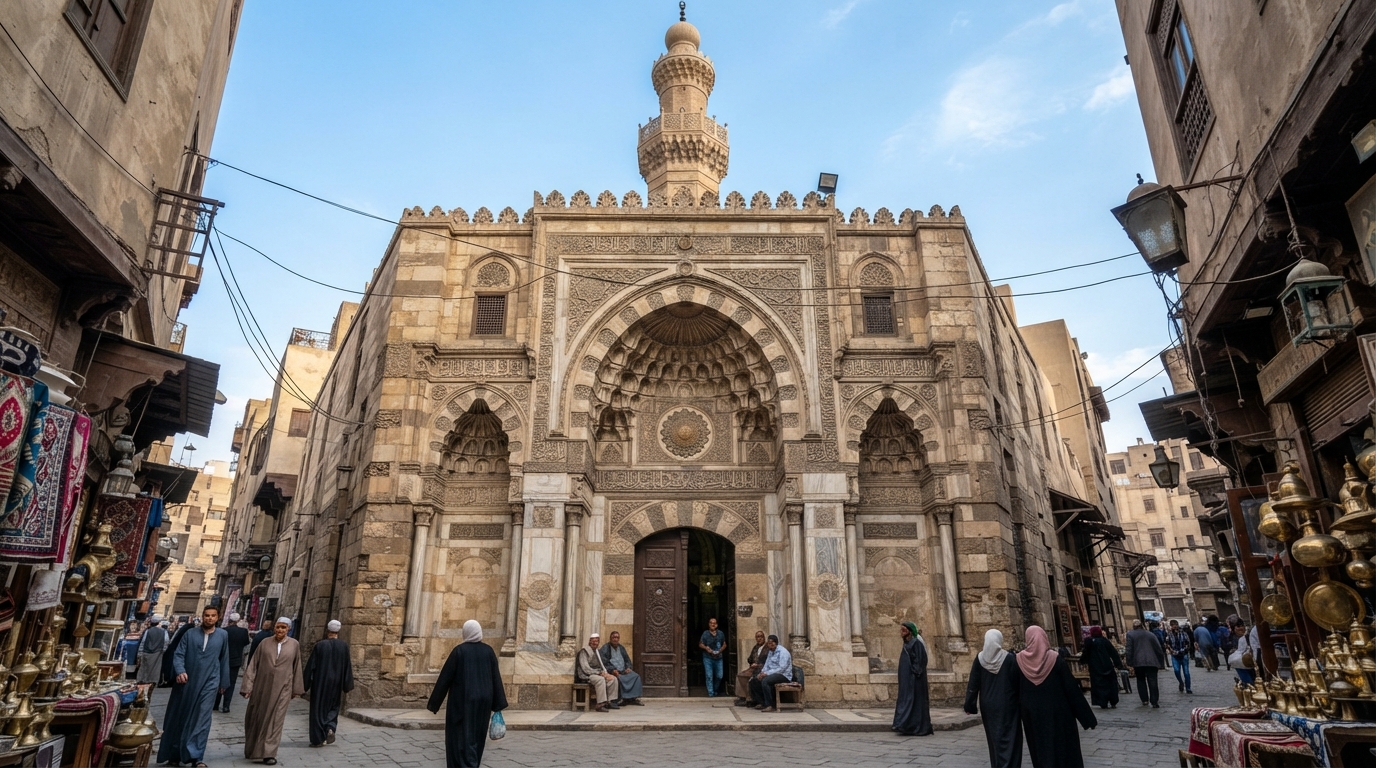 Al-Aqmar Mosque Cairo . banner