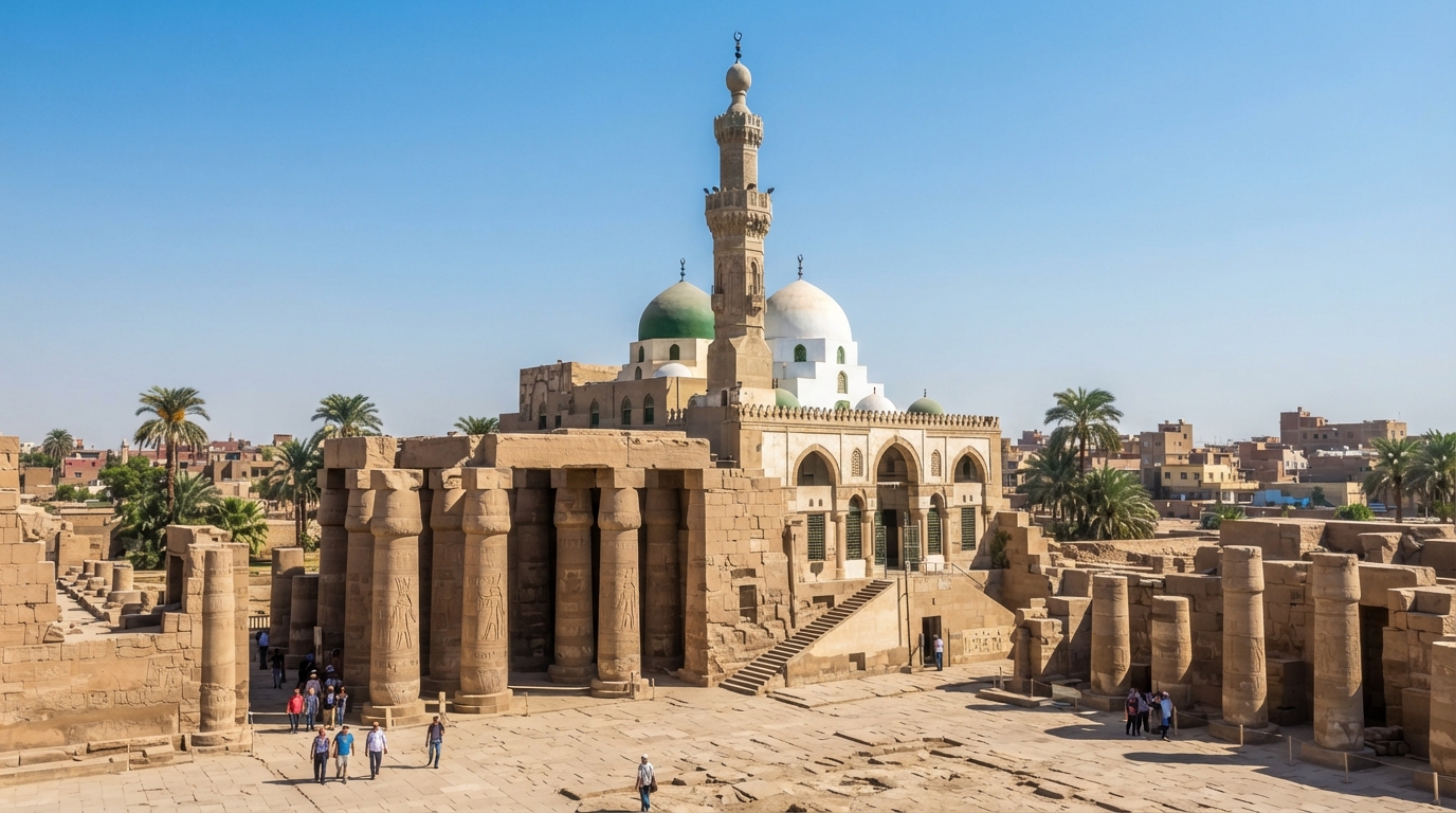 Mosque of Abu al-Haggag Luxor . banner