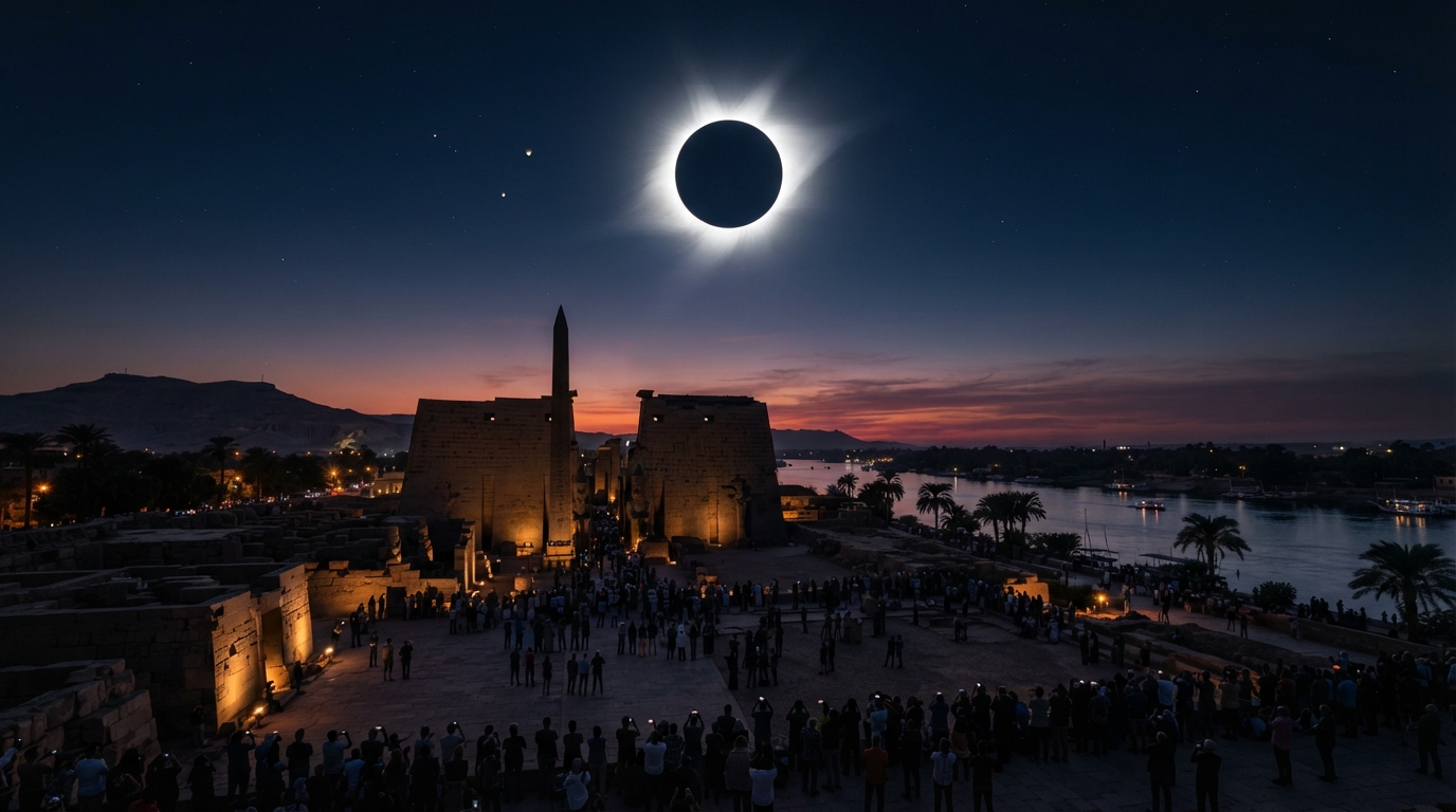 Eclissi Solare Luxor 2027: Orari, Meteo e Scienza | Egypt Tours Club . banner