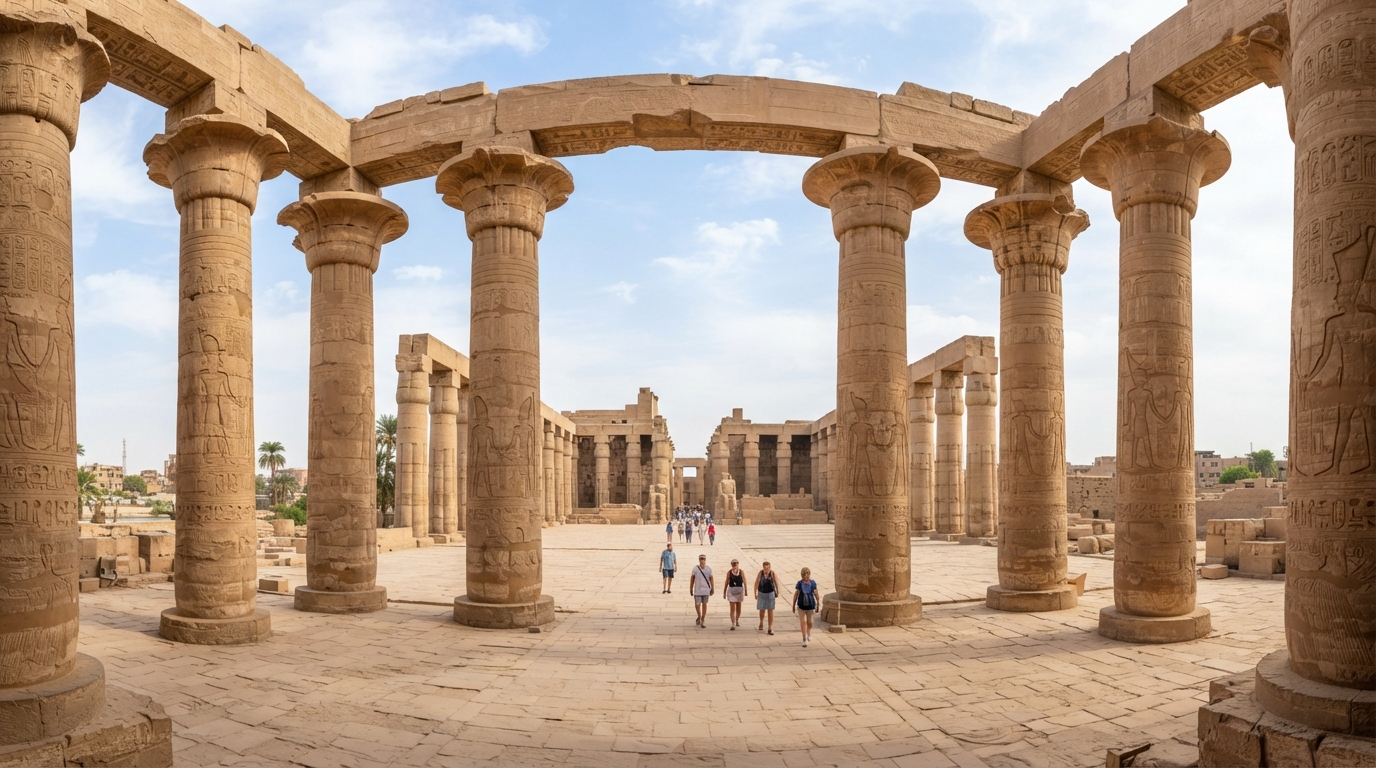 Amenhotep III Colonnade and Court at Luxor Temple