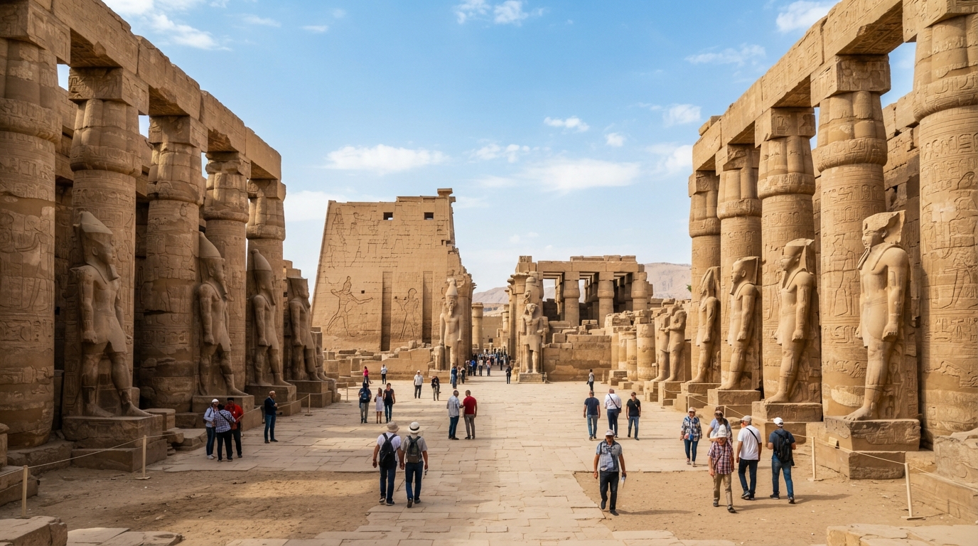 Great Court of Ramesses II at Luxor Temple