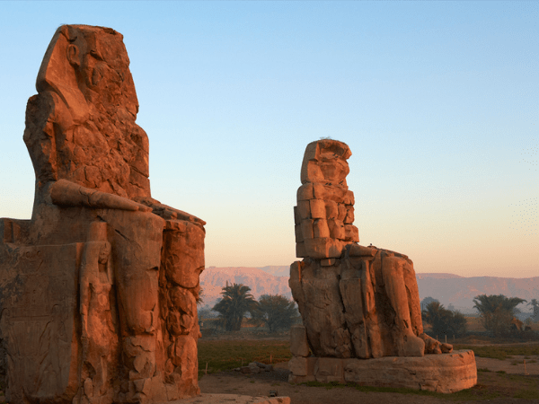 Lunch, Memnon Colossi Statues