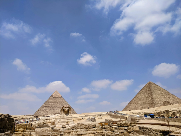 Pirámides de Giza, vista panorámica.